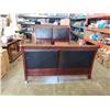 Image 2 : QUEENSIZE BED FRAME WITH LEATHER PADDING