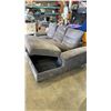 Image 8 : GREY SECTIONAL SOFA WITH PULLOUT, STORAGE AND ADJUSTABLE HEADRESTS