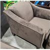 Image 2 : BRAND NEW BROWN FABRIC ARM CHAIR W/ OTTOMAN - RETAIL $899
