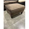 Image 4 : BRAND NEW BROWN FABRIC LOVE SEAT W/ OTTOMAN - RETAIL $1049