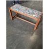 Image 4 : OAK BENCH WITH STICHED TOP