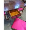 Image 8 : CLAWFOOT DROPLEAF DINING TABLE WITH 4 HARP BACK CHAIRS