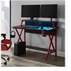 Image 1 : LINON TURBO DESK RED GAMING DESK - RETAIL $193