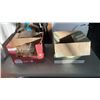 Image 1 : 2 BOXES OF VASES, DECORATIONS, BLUE MOUNTAIN POTTERY AND OTHER