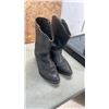 Image 3 : PAIR OF MASON WESTERN BOOTS SIZE 8 AND LEGO FIGURE DISPLAY CABINET