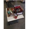 Image 1 : 2 BOXES OF COLLECTIBLES, PASTEL GLASS, CHINA, DOLLS
