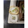 Image 4 : 2 BOXES OF COLLECTIBLES, PASTEL GLASS, CHINA, DOLLS