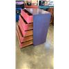 Image 5 : PINK AND BLUE PAINTED CHEST OF DRAWERS AND ENDTABLE
