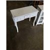 Image 2 : WHITE 3 DRAWER DESK AND GLASS DOOR CABINET