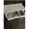 Image 6 : WHITE 3 DRAWER DESK AND GLASS DOOR CABINET
