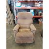 Image 1 : LAZBOY BROWN FABRIC RECLINER CHAIR WITH POWER CONTROL LEGS