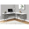 Image 1 : MONARCH 70 INCH DESK - WHITE/CONCRETE/SILVER METAL - RETAIL $853