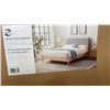 Image 4 : LINON DECOR CAMILLE QUEEN SIZE BED FRAME - WOOD/GREY - RETAIL $799