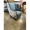 Image 1 : BRAND NEW COMFORTLAN WING BACK ACCENT CHAIR - RETAIL $799 W/ GEL AND FEATHER FILLED CUSHIONS FOR EXC