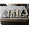 Image 1 : 3 CANVAS FASION PRINTS ON CANVAS