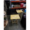 Image 1 : 3 MAPLE TV TRAYS, WITH WOODEN TRAY