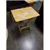 Image 2 : 3 MAPLE TV TRAYS, WITH WOODEN TRAY