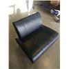 Image 2 : BLACK LEATHER ARMLESS CHAIR