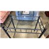 Image 3 : GLASS TOP SIDE TABLE AND 3FT WOOD STAND
