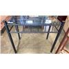 Image 4 : GLASS TOP SIDE TABLE AND 3FT WOOD STAND