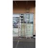 Image 1 : 8 FOOT WOODEN A FRAME LADDER AND ALUMINUM EXTENSION LADDER