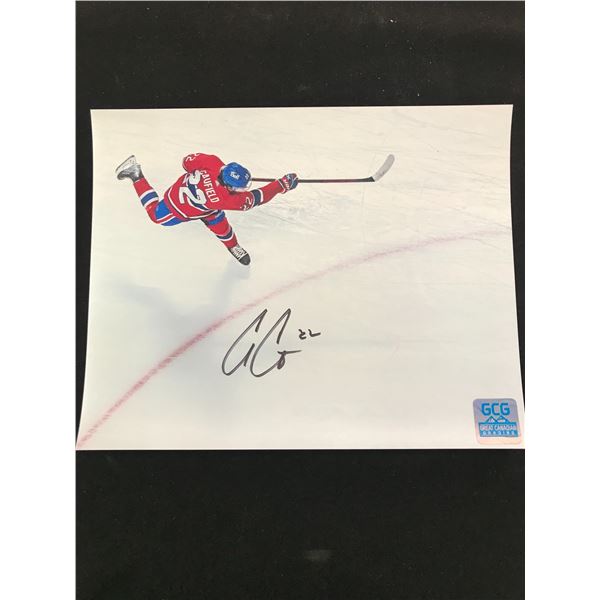 COLE CAUFIELD SIGNED MONTREAL CANADIANS 8 X 10 (RA COA)