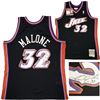 Image 1 : KARL MALONE SIGNED UTAH JAZZ MITCHELL N NESS SWINGMAN (BECKETT COA)