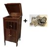 Image 1 : Antique Record Player Cabinet and Hardware, Columbia . PICK UP IN COLD LAKE