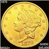 Image 1 : 1870 $20 Gold Double Eagle UNCIRCULATED +