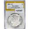 Image 1 : 1891-CC Morgan Silver Dollar PGA MS63+ VAM-3