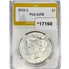 Image 1 : 1935-S Silver Peace Dollar PGA AU58
