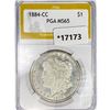 Image 1 : 1884-CC Morgan Silver Dollar PGA MS65