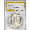 Image 1 : 1927-D Silver Peace Dollar PGA MS64