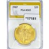 Image 1 : 1907 $20 Gold Double Eagle PGA MS65