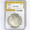 Image 1 : 1893 Morgan Silver Dollar PGA MS64