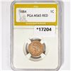 Image 1 : 1884 Indian Head Cent PGA MS65 RED
