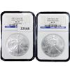 Image 1 : 2007 Set (2) American Silver Eagles NGC MS70