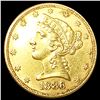 Image 1 : 1886 $5 Gold Half Eagle UNCIRCULATED