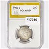 Image 1 : 1900-S Barber Quarter PGA MS63+