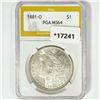 Image 1 : 1881-O Morgan Silver Dollar PGA MS64