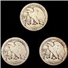 Image 2 : (3) 1921-S Walking Half Dollars NICELY CIRCULATED