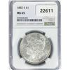 Image 1 : 1882-S Morgan Silver Dollar NGC MS65