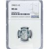Image 1 : 1943-S Wheat Cent NGC MS66