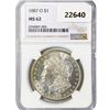 Image 1 : 1887-O Morgan Silver Dollar NGC MS62