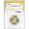 Image 1 : 1943 Mercury Silver Dime PGA MS68+ FSB