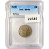 Image 1 : 1867 Shield Nickel ICG EF40 No Rays