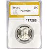 Image 1 : 1942-S Washington Silver Quarter PGA MS66