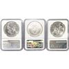 Image 2 : 2001 Set (3) American Silver Eagles NGC MS69