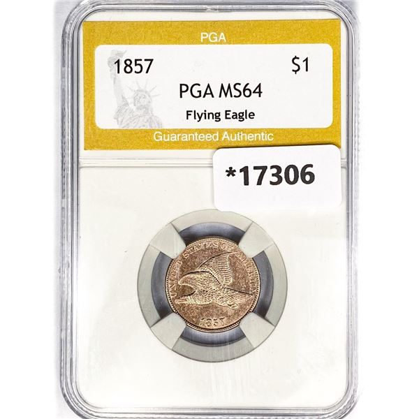 1857 Flying Eagle Cent PGA MS64
