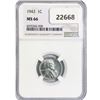 Image 1 : 1943 Wheat Cent NGC MS66